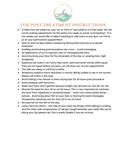 Post Care Structions | Awaken Aesthetics