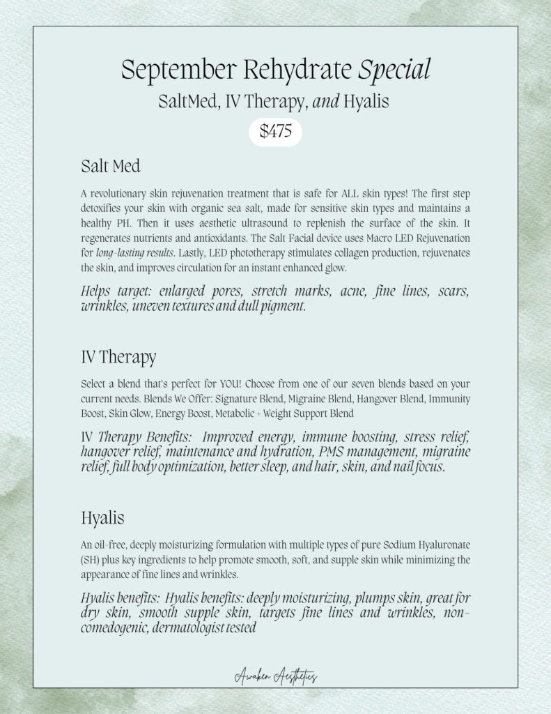 September Rehydrate Special Email Flyer